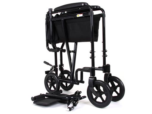 Aluminium Transit Wheelchair Folded