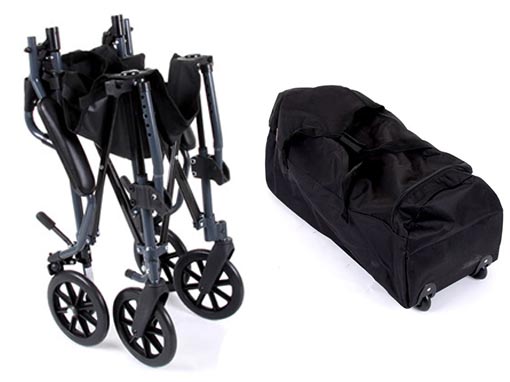 Fold and Go Transit Wheelchair with Bag